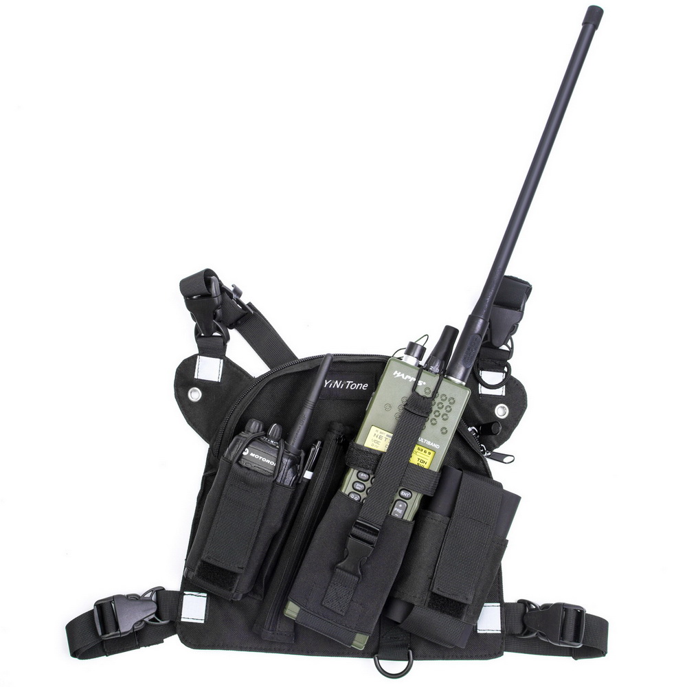 BG-03 Radio Harness Chest Front Pack Pouch Holster Vest Rig Carry Bag for Baofeng UV-5R UV-82 BF-888S TYT Motorola ICOM Walkie Talkie