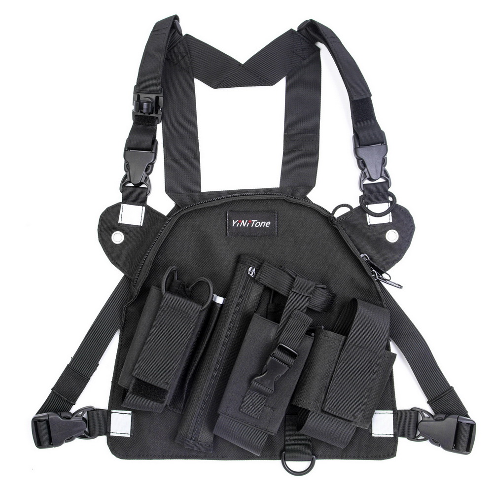 BG-03 Radio Harness Chest Front Pack Pouch Holster Vest Rig Carry Bag for Baofeng UV-5R UV-82 BF-888S TYT Motorola ICOM Walkie Talkie