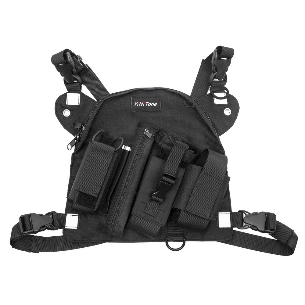 BG-03 Radio Harness Chest Front Pack Pouch Holster Vest Rig Carry Bag for Baofeng UV-5R UV-82 BF-888S TYT Motorola ICOM Walkie Talkie