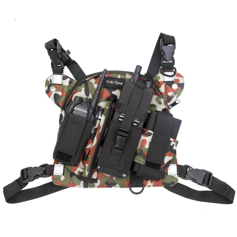 BG-03 Radio Harness Chest Front Pack Pouch Holster Vest Rig Carry Bag for Baofeng UV-5R UV-82 BF-888S TYT Motorola ICOM Walkie Talkie