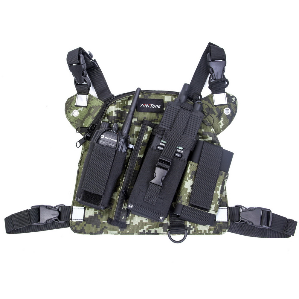 BG-03 Radio Harness Chest Front Pack Pouch Holster Vest Rig Carry Bag for Baofeng UV-5R UV-82 BF-888S TYT Motorola ICOM Walkie Talkie