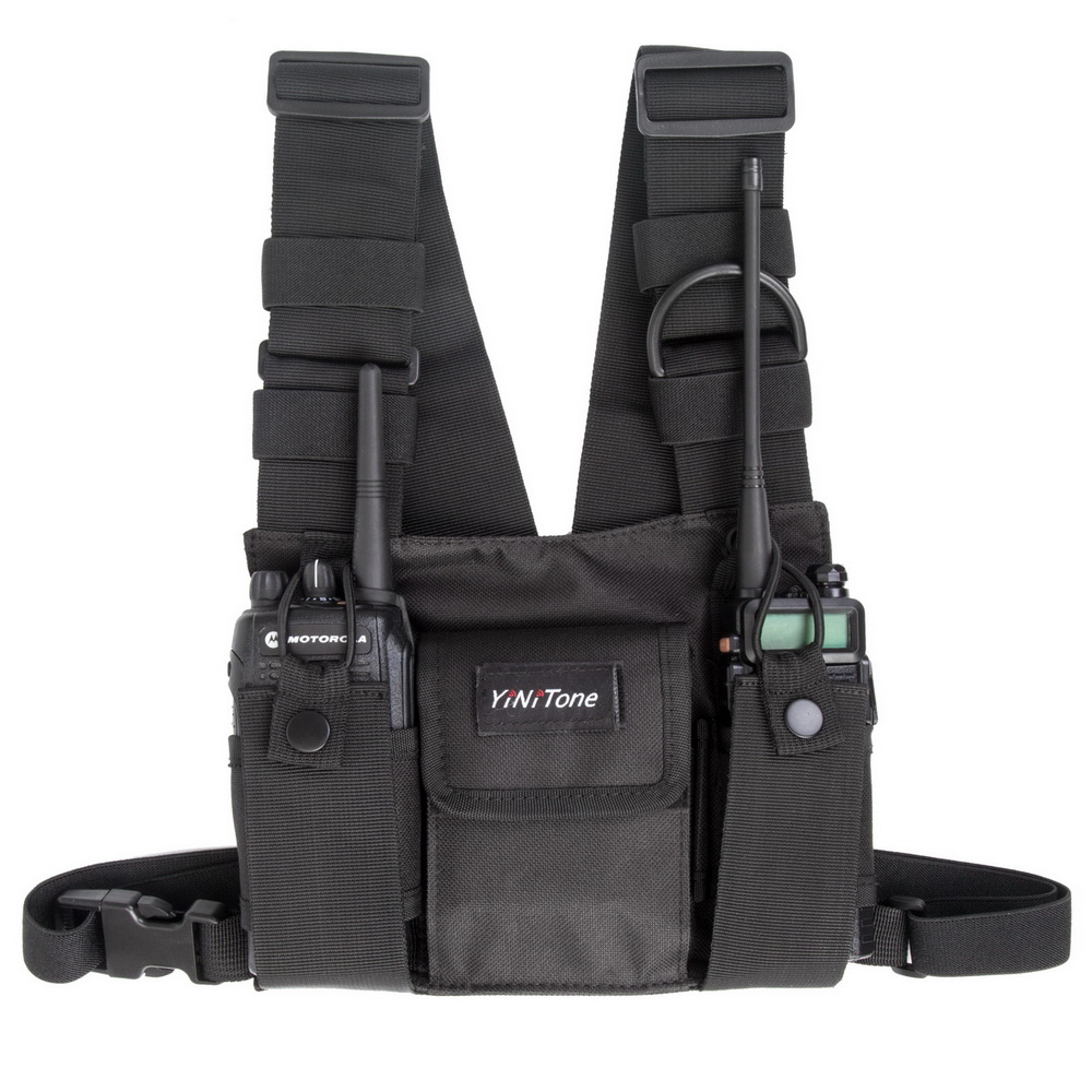 BG-02 Radio Harness Chest Front Pack Pouch Holster Vest Rig Carry Bag for Baofeng UV-5R UV-82 BF-888S TYT Motorola ICOM Walkie Talkie