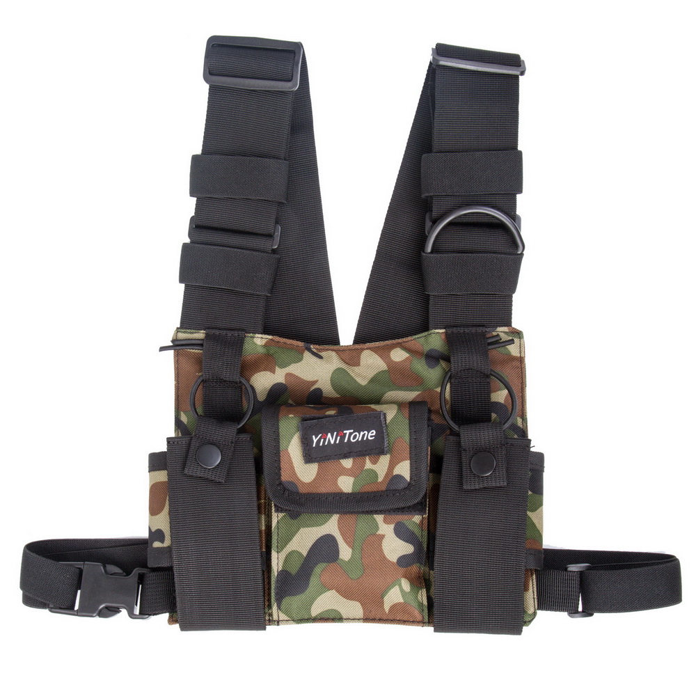 BG-02 Radio Harness Chest Front Pack Pouch Holster Vest Rig Carry Bag for Baofeng UV-5R UV-82 BF-888S TYT Motorola ICOM Walkie Talkie