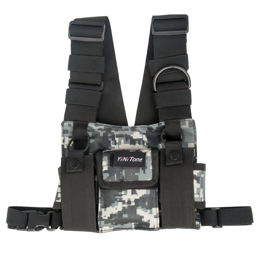 BG-02 Radio Harness Chest Front Pack Pouch Holster Vest Rig Carry Bag for Baofeng UV-5R UV-82 BF-888S TYT Motorola ICOM Walkie Talkie