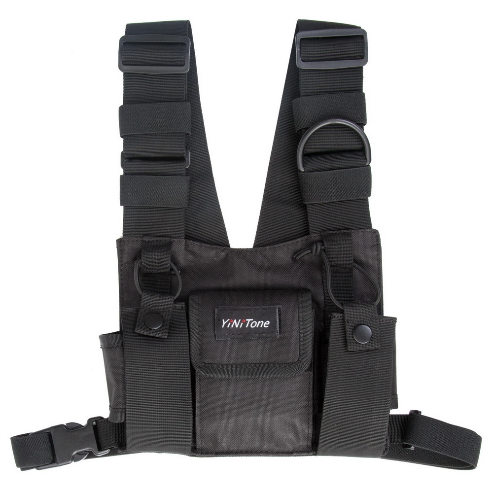 BG-02 Radio Harness Chest Front Pack Pouch Holster Vest Rig Carry Bag for Baofeng UV-5R UV-82 BF-888S TYT Motorola ICOM Walkie Talkie