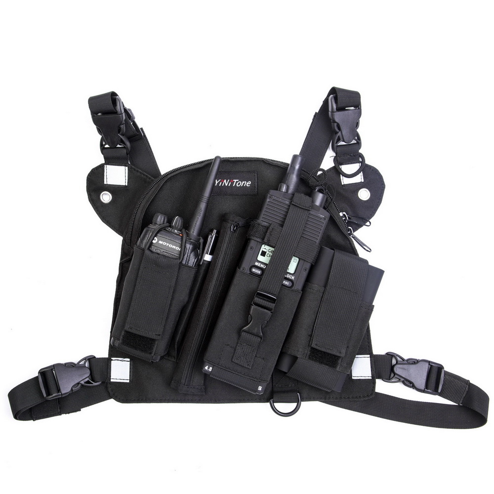 BG-03 Radio Harness Chest Front Pack Pouch Holster Vest Rig Carry Bag for Baofeng UV-5R UV-82 BF-888S TYT Motorola ICOM Walkie Talkie