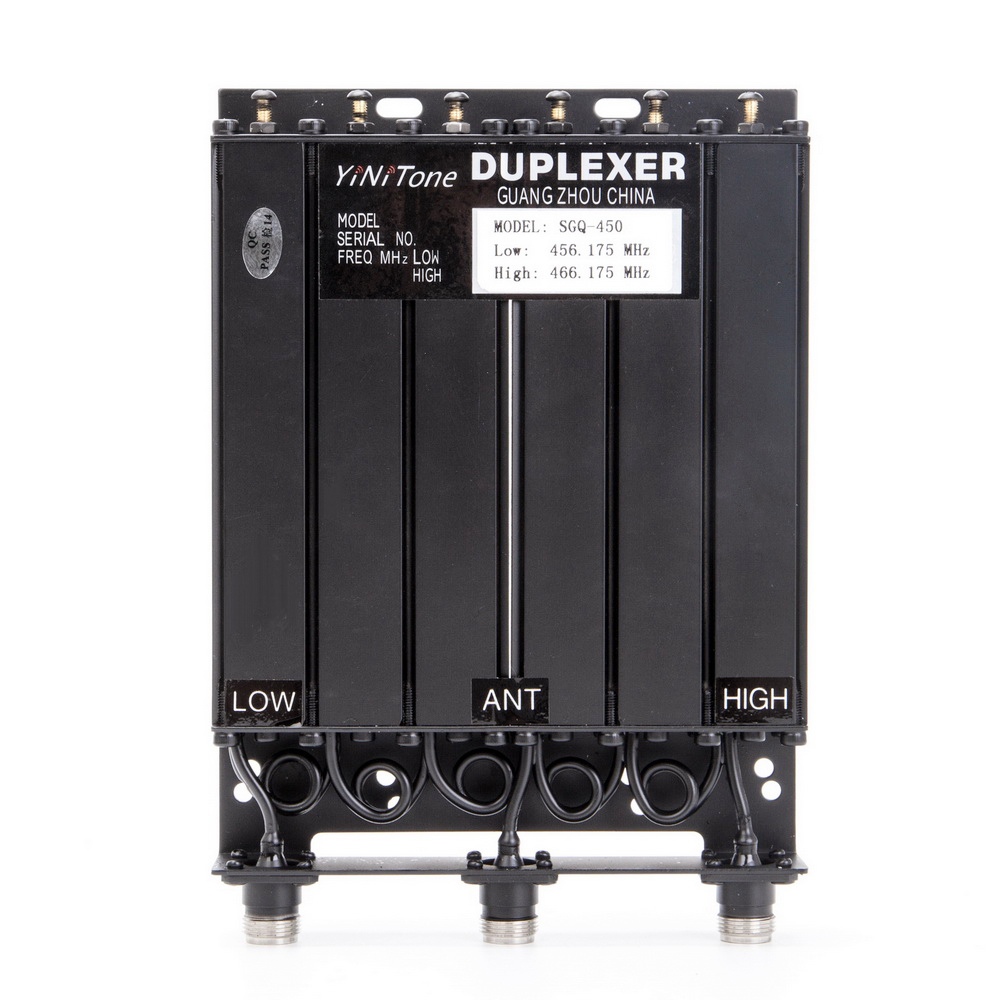 YiNiTone 25W SGQ-450 UHF Duplexer N Connector 6 Cavity 6 Stop-Band Filters N Connector Duplexer Signal Booster