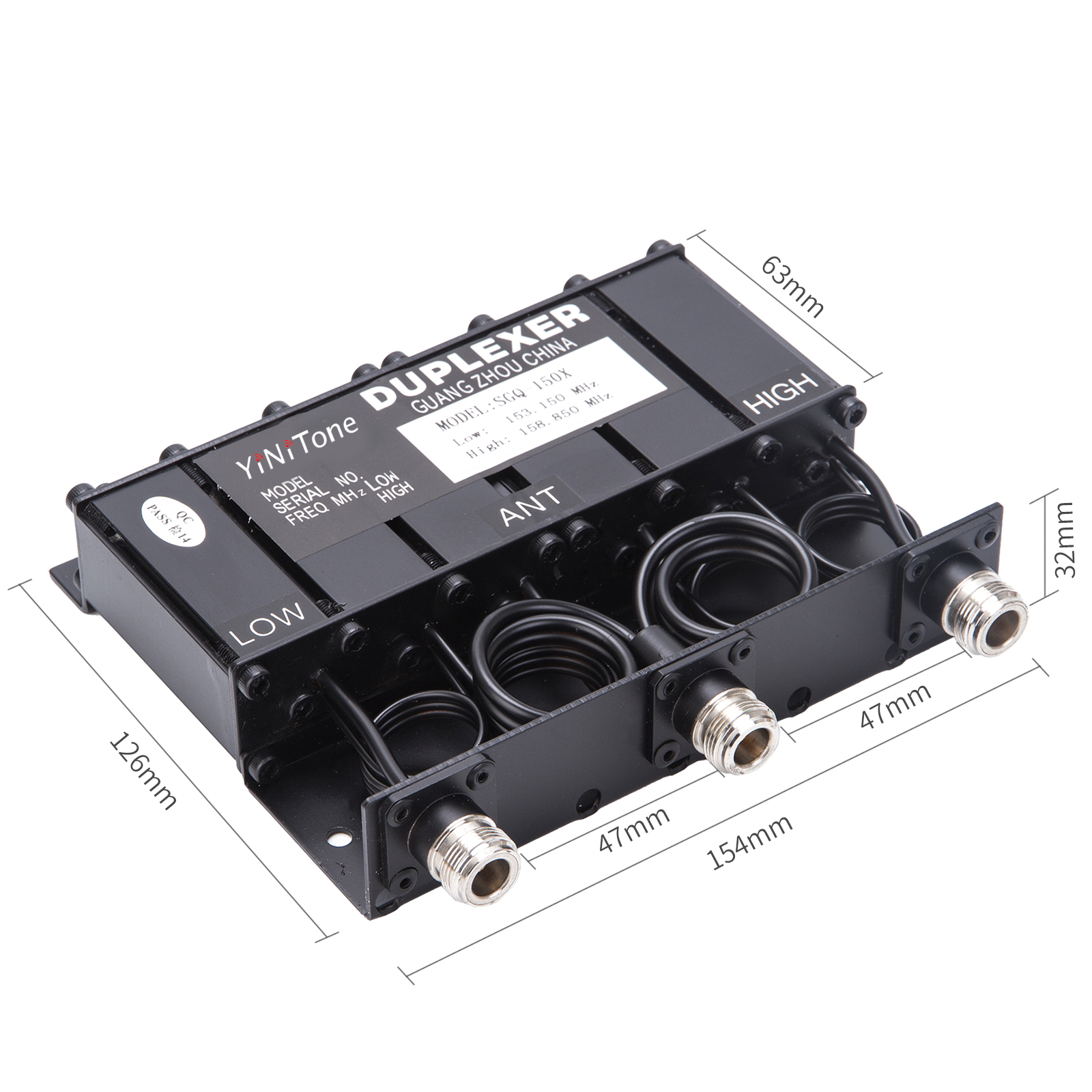 YINITONE 10W SGQ-150X VHF DUPLEXER N CONNECTOR 6 CAVITY 6 STOP-BAND FILTERS N CONNECTOR DUPLEXER SIGNAL BOOSTER