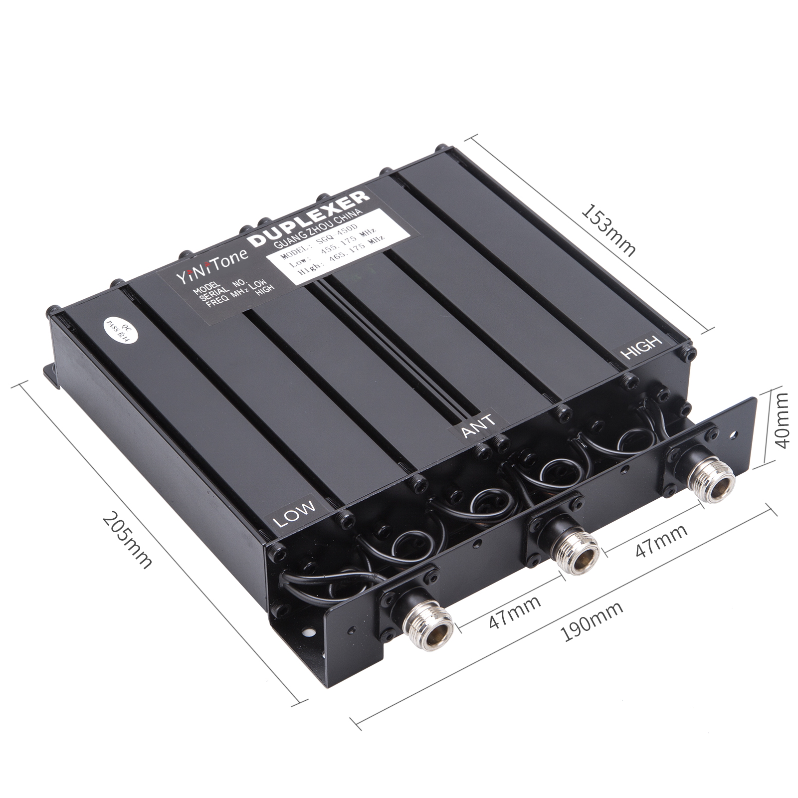 YINITONE 50W SGQ-450D UHF DUPLEXER N CONNECTOR 6 CAVITY 6 STOP-BAND FILTERS N CONNECTOR DUPLEXER SIGNAL BOOSTER