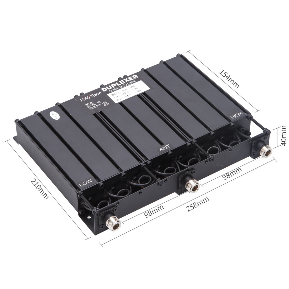 YiNiTone SGQ-450K 100W UHF 400-480MHz Wide Band Duplexer N Connector 8 Cavity 8-Stop-Band Filiters N Connector Duplexer Signal Booster