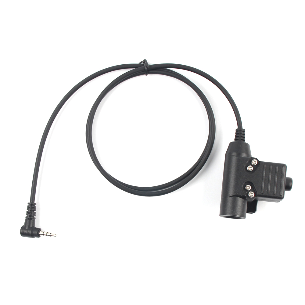 YiNiTone Tactical Headset Adapter U94 Push to Talk 3.5mm 1-Pin For YAESU For VERTEX VX-5R VX-3R Retevis RT40 RB15 RB615