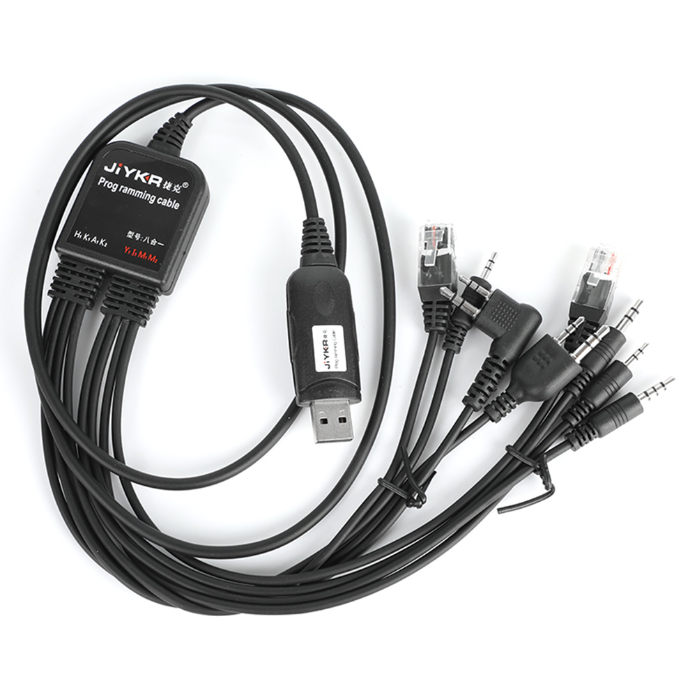 8 in 1 Computer USB Programming Cable for kenwood For Baofeng Motorola Yaesu Icom Handy walkie talkie car radio