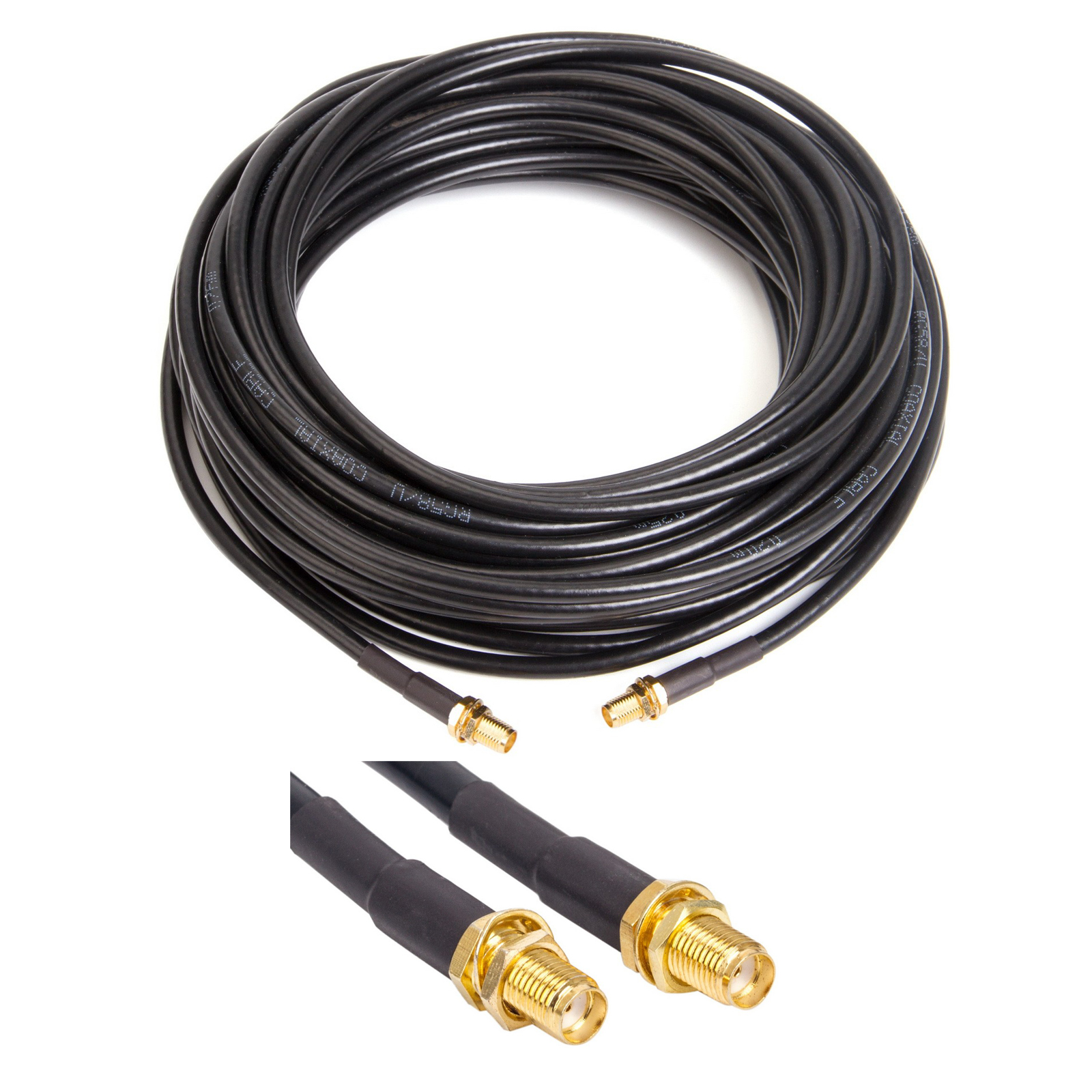 5M SMA Female to Female Extension Cable for Coaxial WiFi Network Card Router Antenna - RG174 RF Connector