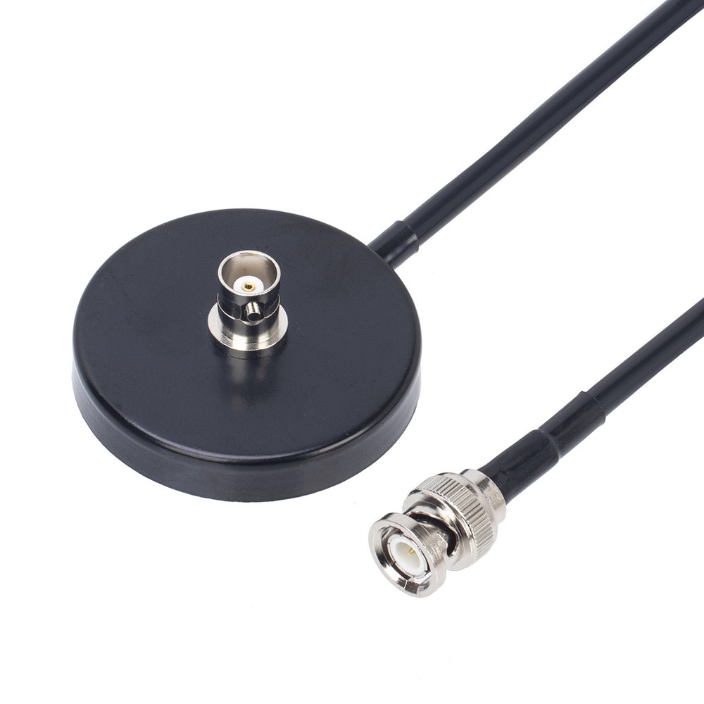 BNC Male 27MHz Radio Antenna with 5m Coaxial Cable and Mount Base for Kenwood, Motorola, IC-V8/V80/V82, TK100/300 Walkie Talkie