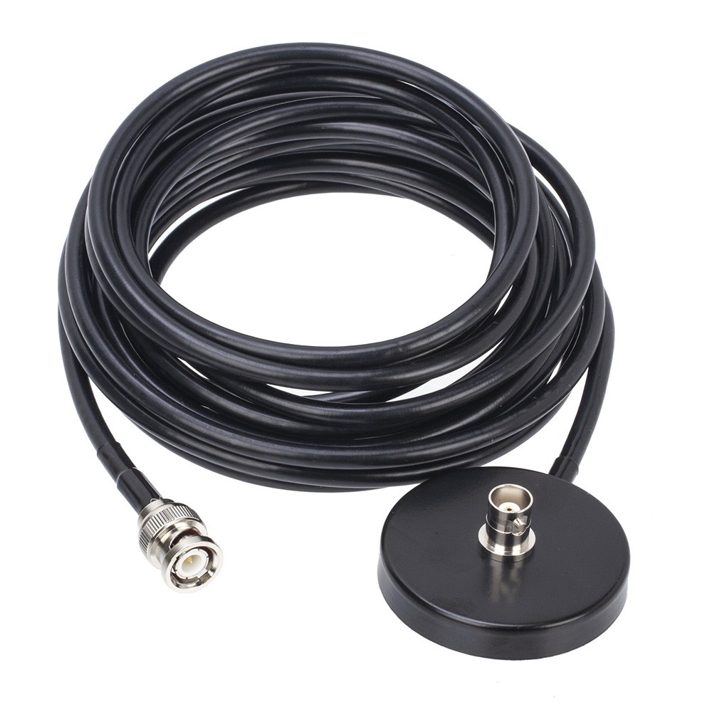 27MHz BNC Male Radio Antenna with 5m Coaxial Cable, Mount Base, and PL259 Connector for Kenwood and Motorola Radios