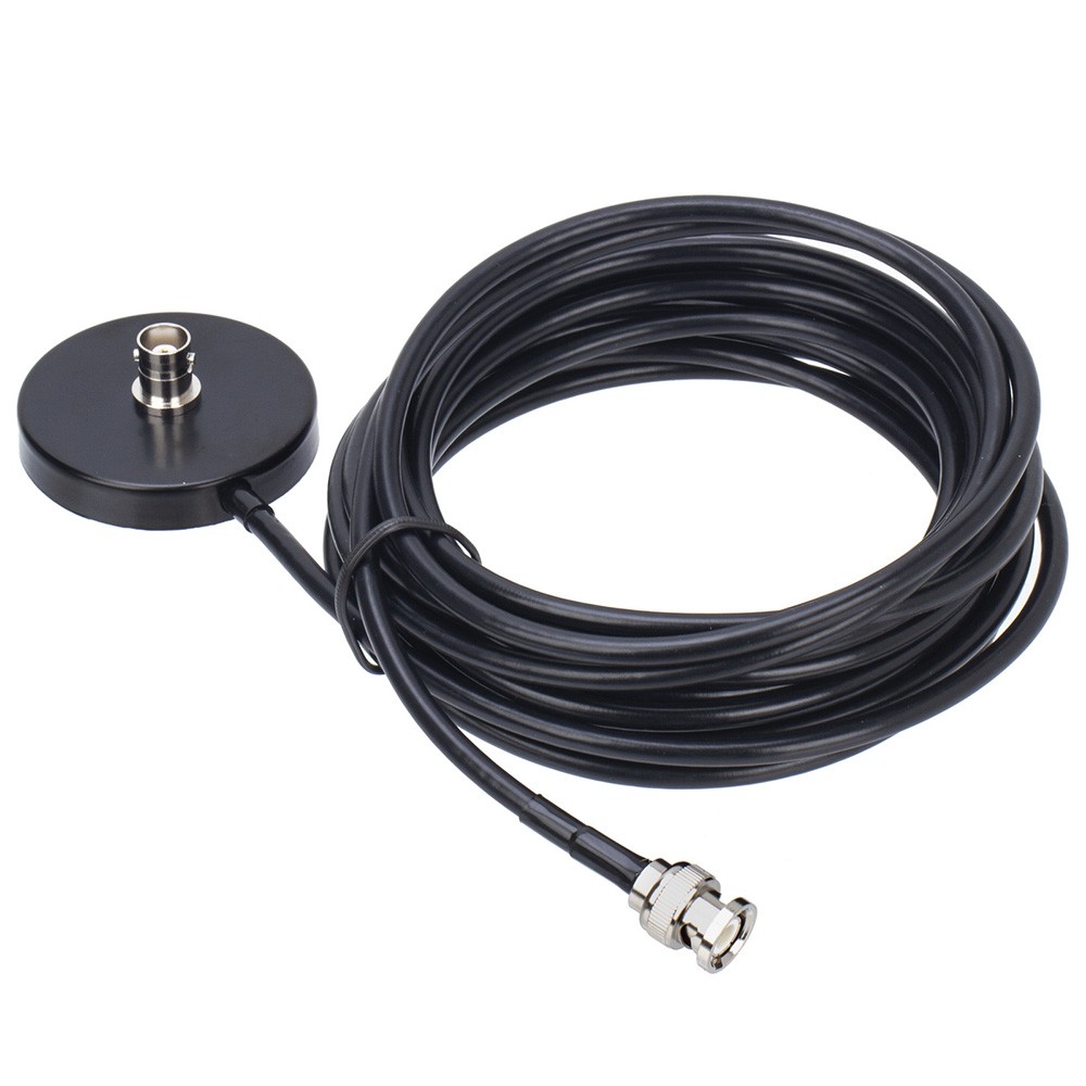 27MHz BNC Male Radio Antenna with 5m Coaxial Cable, Mount Base, and PL259 Connector for Kenwood and Motorola Radios