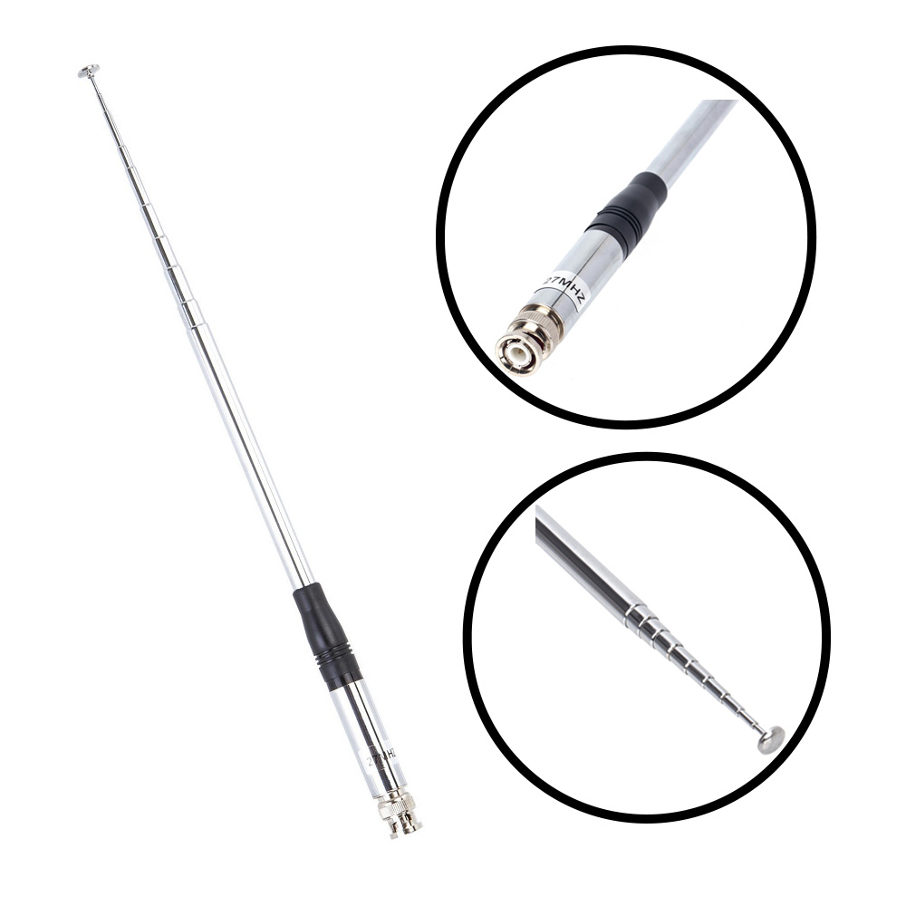 27MHz BNC Male Telescopic/Rod HT Antenna (9-Inch to 51-Inch) for CB Handheld/Portable Radio