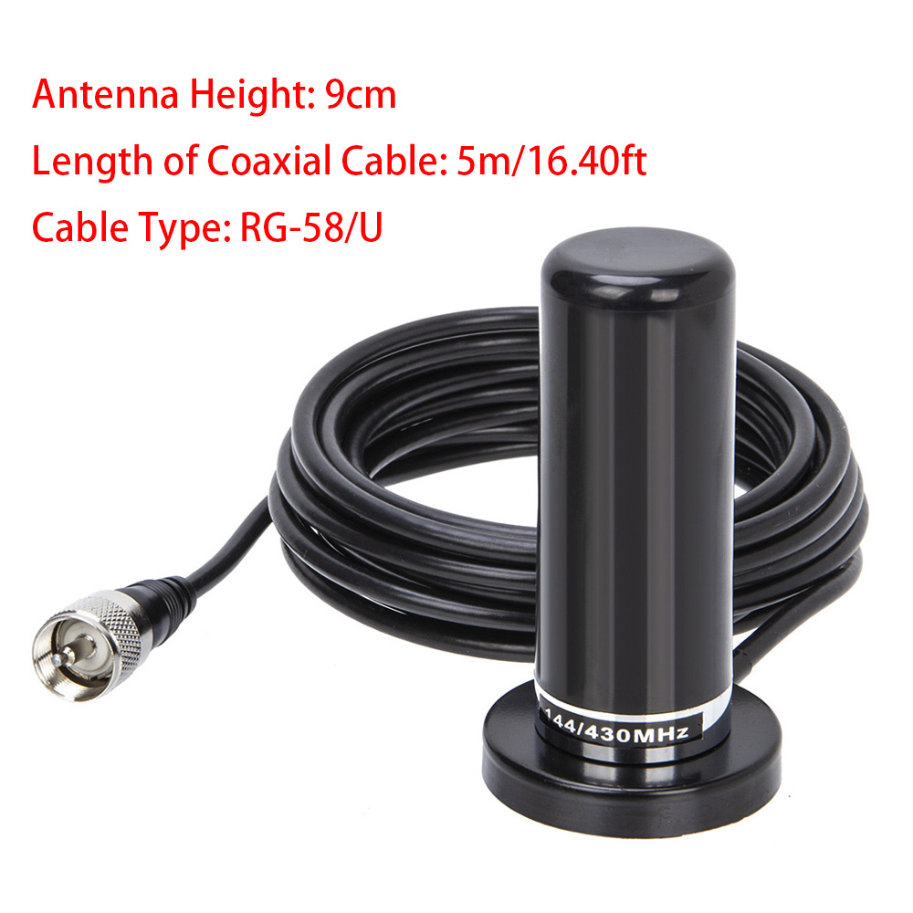 PL259 UV Dual band mobile Antenna With 5M RG58 Coaxial Magnetic Mount for BJ-218 QYT KT-8900D/7900D Car radio Walkie talkie