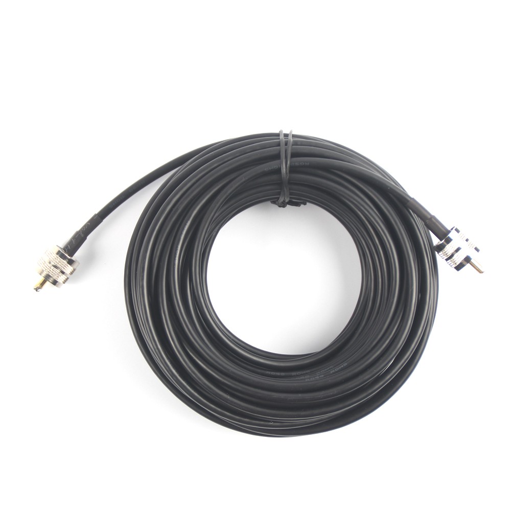 50ft RG58 Coaxial Cable with PL259 Male Connectors - Perfect for CB Radio Antenna Extension