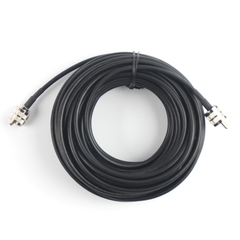 50ft RG58 Coaxial Cable with PL259 Male Connectors - Perfect for CB Radio Antenna Extension