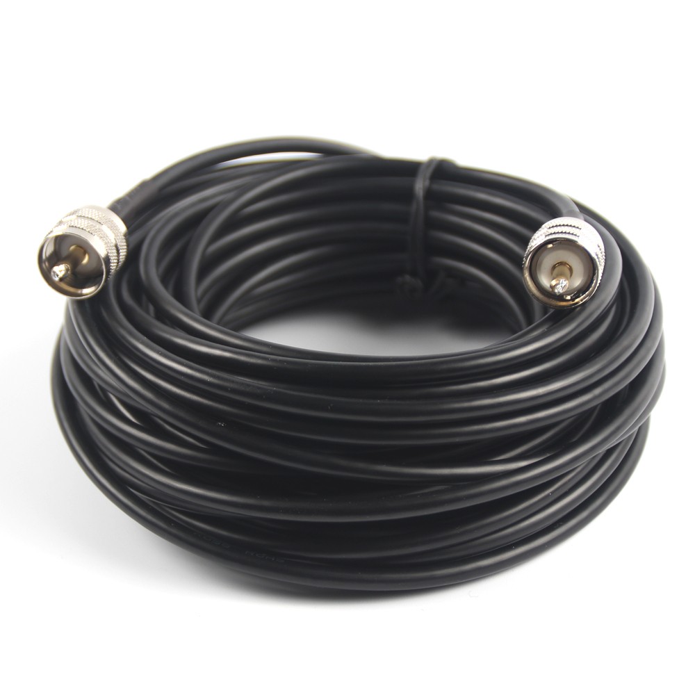 50ft RG58 Coaxial Cable with PL259 Male Connectors - Perfect for CB Radio Antenna Extension