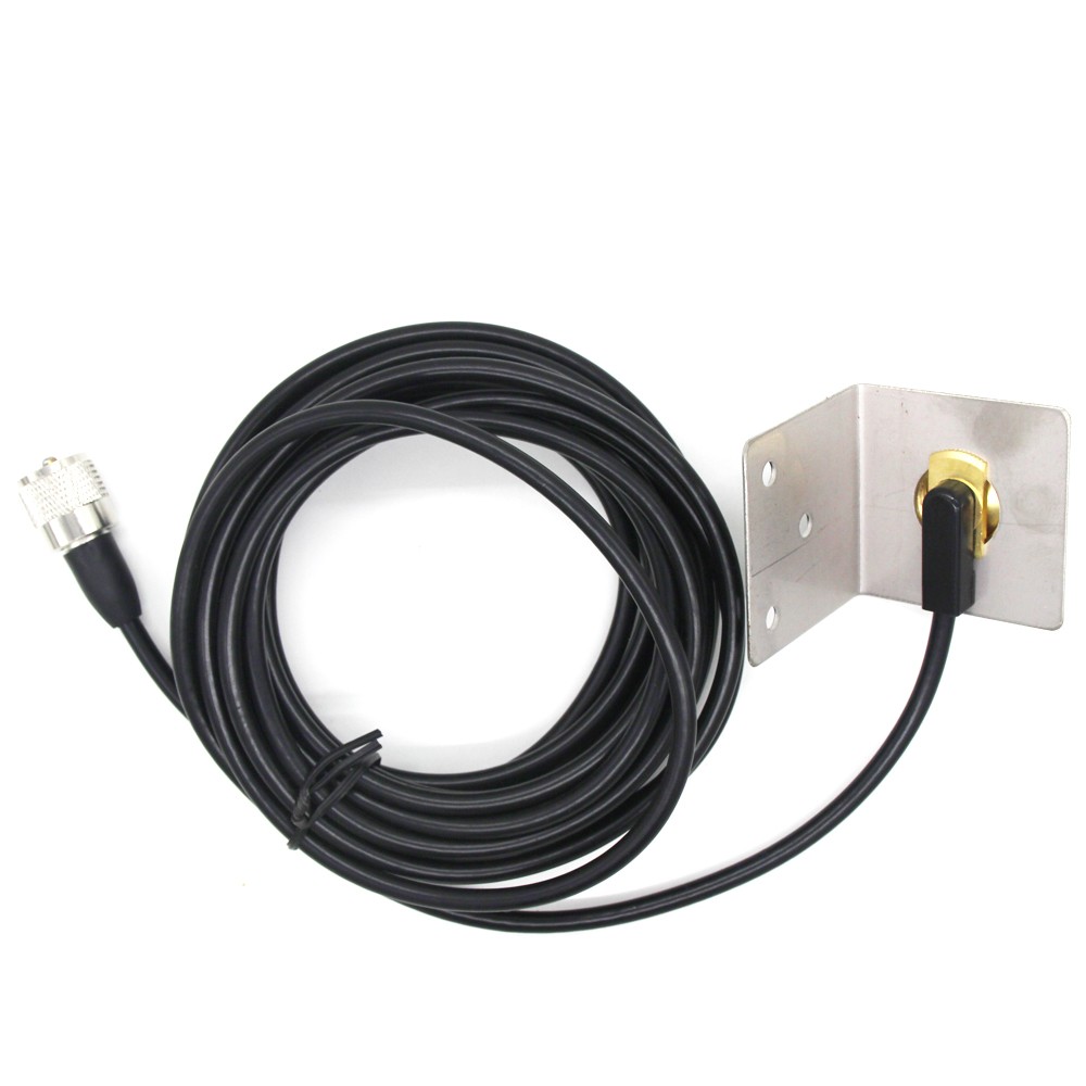 NMO L-Shaped Fender Mount Antenna Extension Kit with 5M RG-58 Coax Cable - Ideal for Mobile Antennas