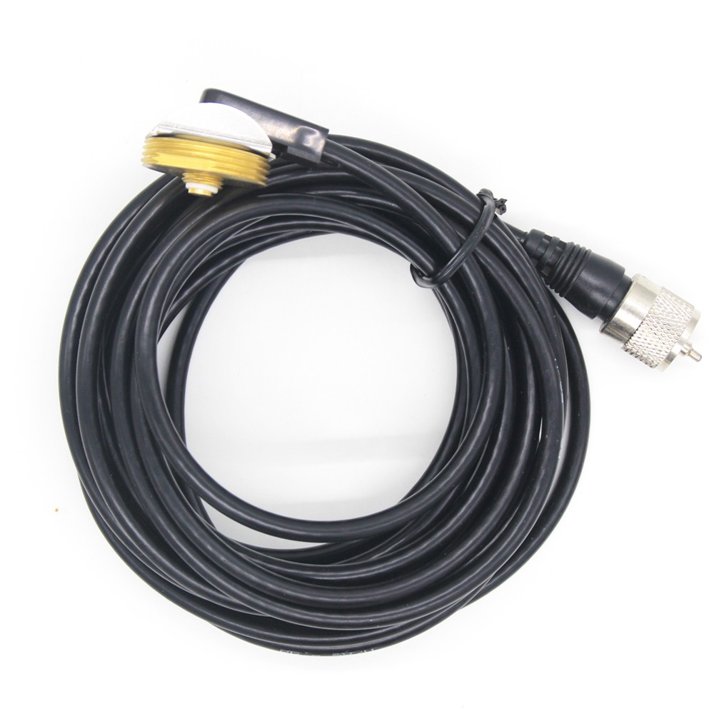 NMO Mount Aerial Antenna Extension Kit with 5M RG58 Cable - Compatible with CB Radios and Walkie Talkies