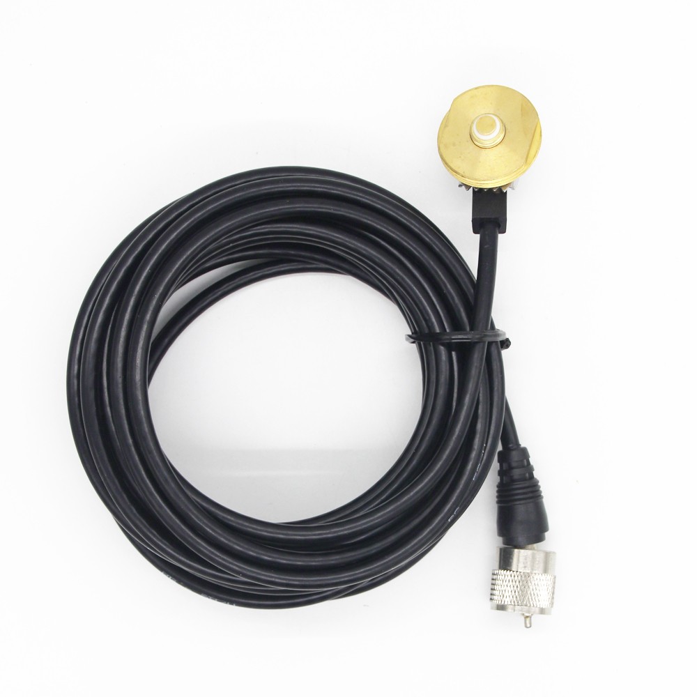 NMO Mount Aerial Antenna Extension Kit with 5M RG58 Cable - Compatible with CB Radios and Walkie Talkies