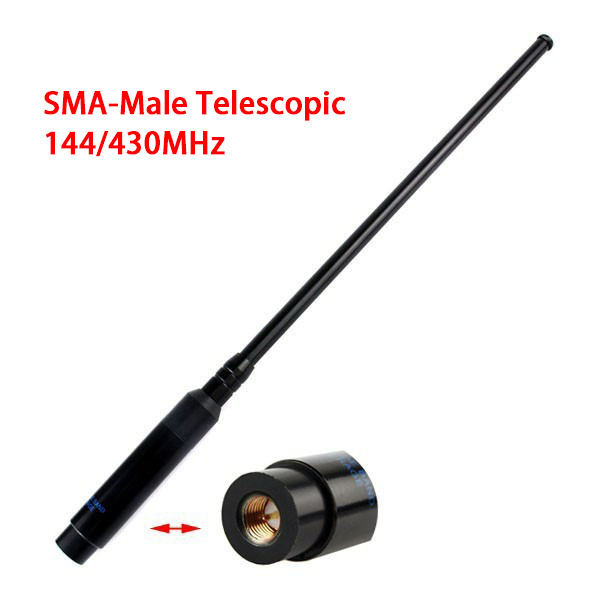 RH-660S SMA-Male Telescopic Antenna 144/430MHz Dual Band for YAESU VX-3R VX-5R VX-6R VX-7R VX-8R Walkie Talkie Ham Radio