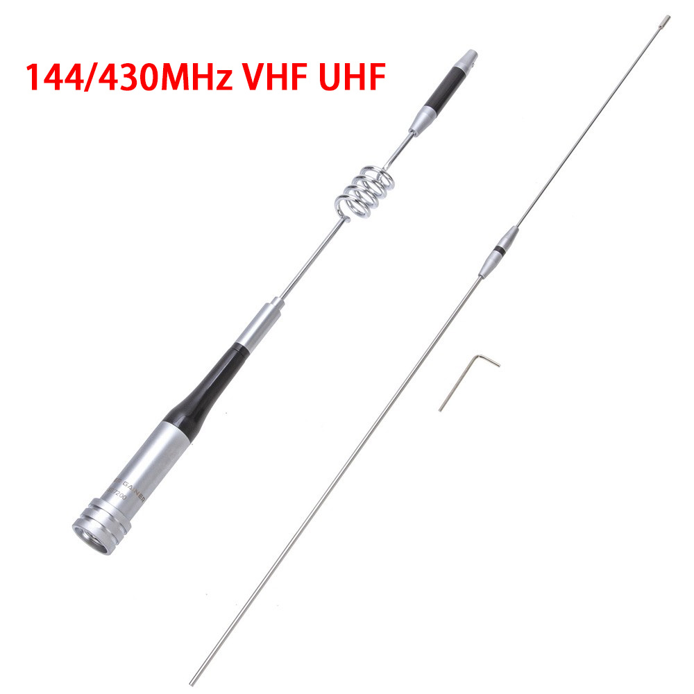 SG-7200 VHF/UHF 144/430MHz Stainless Steel 150W 3.5/6.0dBi Gain Antenna For Ham Mobile Car Radio BJ-218 KT-7900D