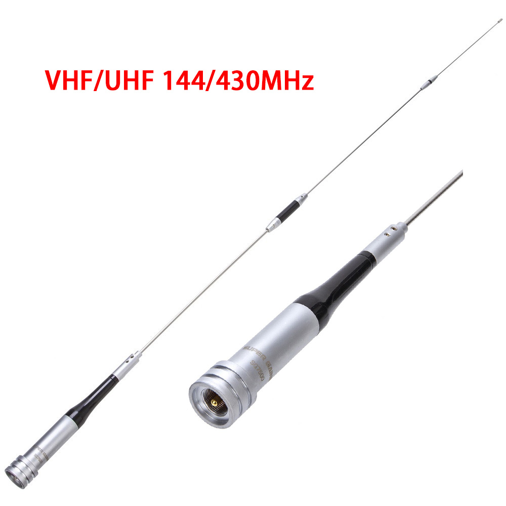 SG-7500 VHF/UHF 144/430MHz Stainless Steel 150W 3.5/6.0dBi Gain Antenna For Ham Mobile Car Radio BJ-218 KT-7900D