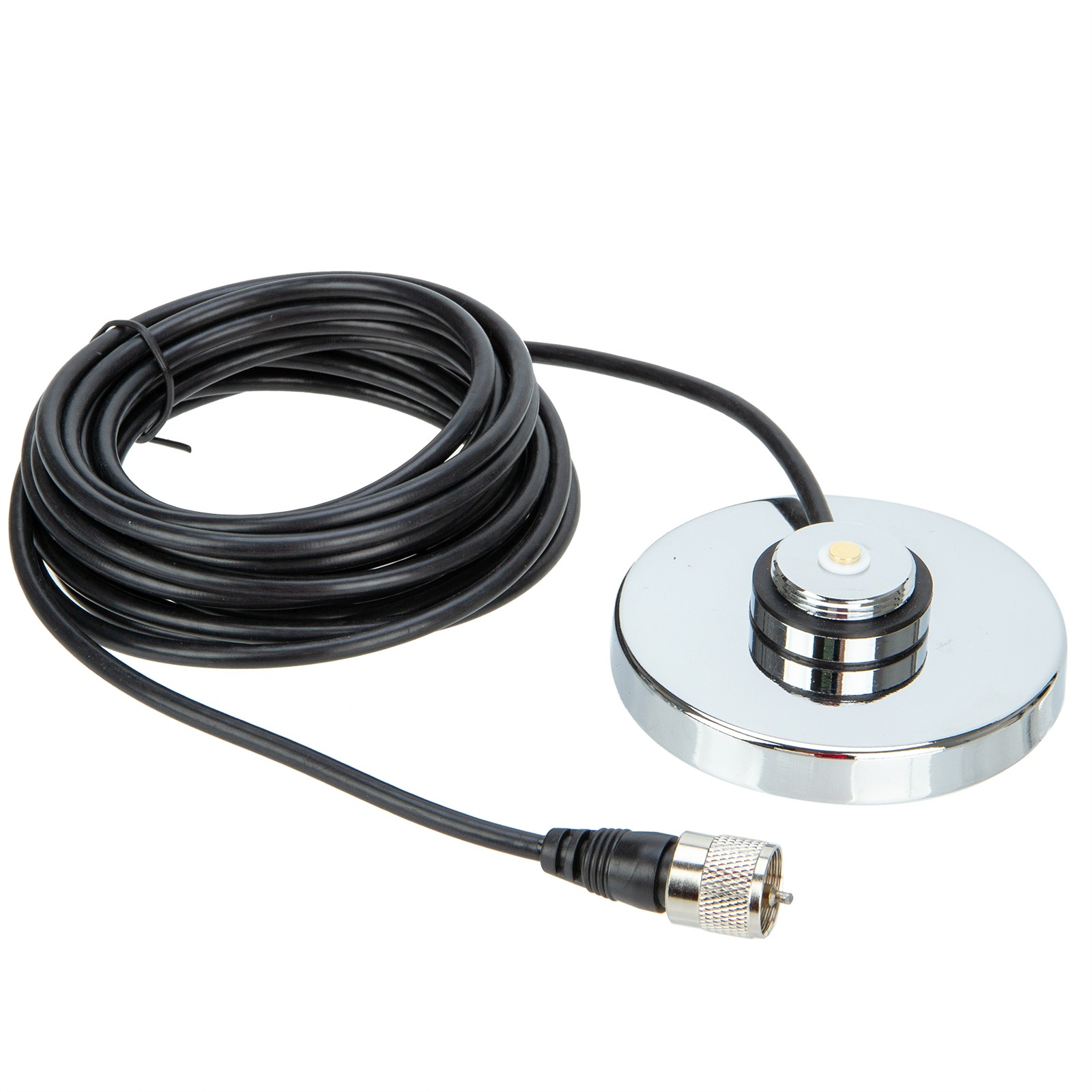 NB-90 silvery 9CM NMO Antenna Mount Magnetic Base 5M PL-259 RG-58 Coaxial Cable For QYT TYT Car Mobile Radio