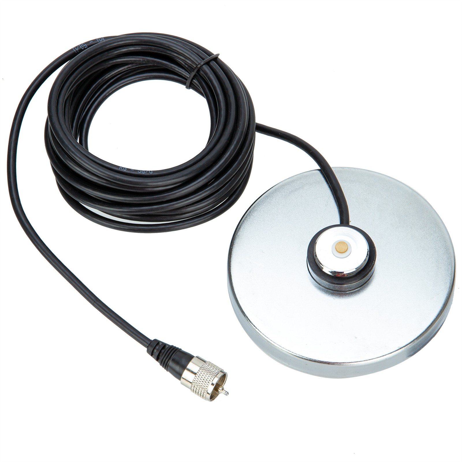 NB-120 silvery 12CM NMO Antenna Mount Magnetic Base 5M PL-259 RG-58 Coaxial Cable For QYT TYT Car Mobile Radio