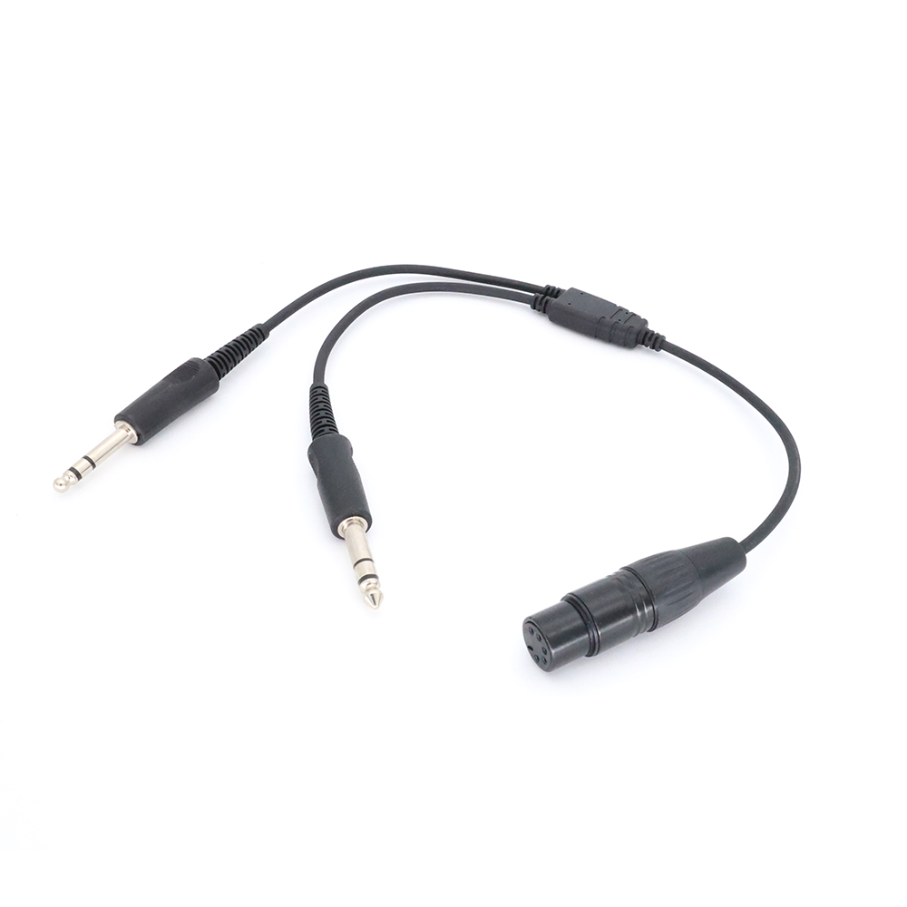 Airbus Headset Adapter XLR To GA Dual Plug 5 Pin Cable Aviation Headphone Cable accessories