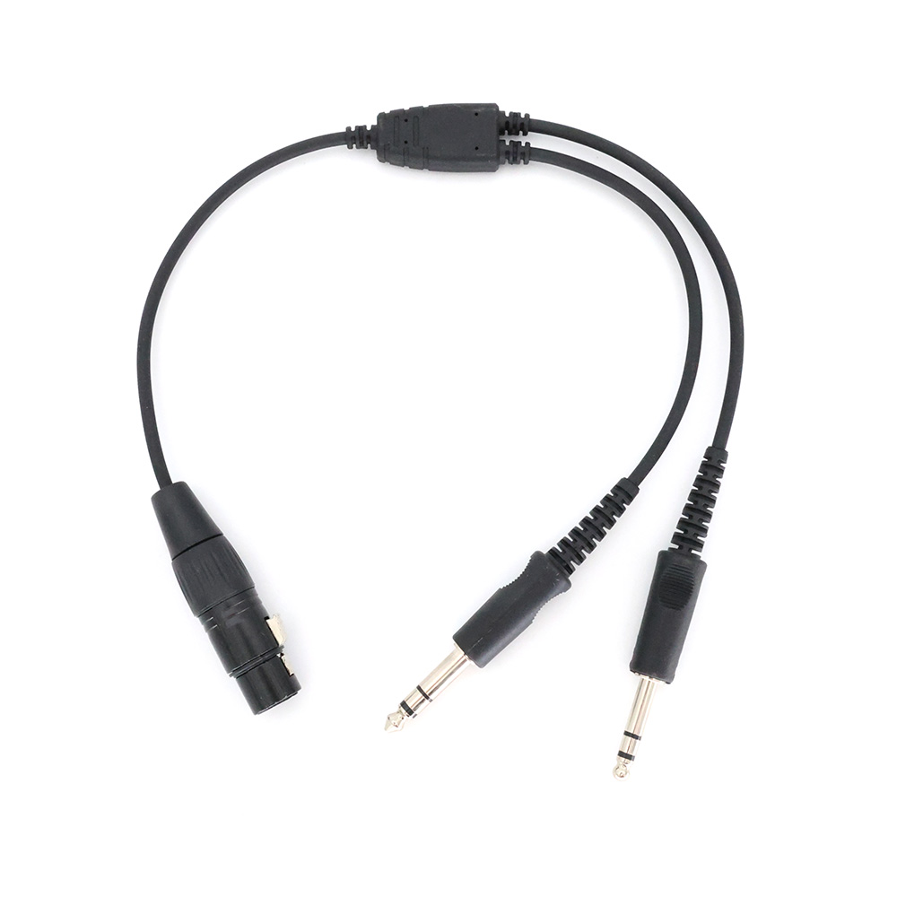 Airbus Headset Adapter XLR To GA Dual Plug 5 Pin Cable Aviation Headphone Cable accessories