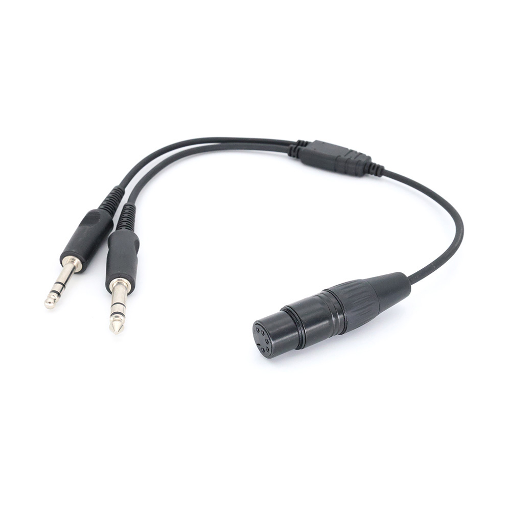 Airbus Headset Adapter XLR To GA Dual Plug 5 Pin Cable Aviation Headphone Cable accessories