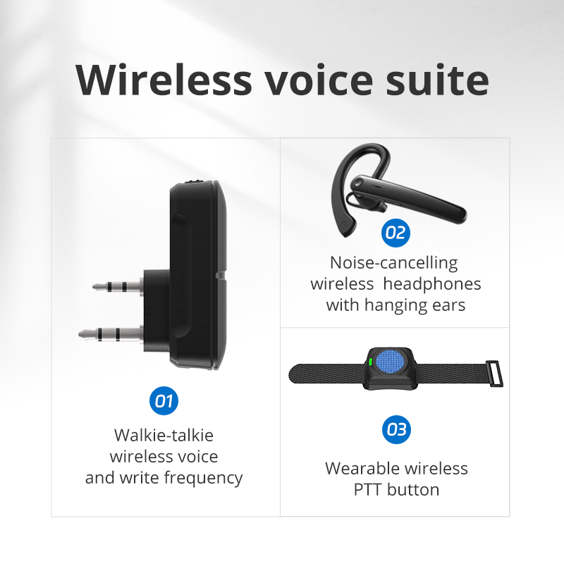 Walkie Talkie wireless voice suite Frequency Programming Hanging Ears Headphones Wearable PTT for UV-5R UV-82 BF-888S A36plus