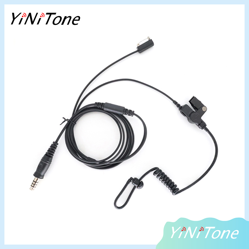 7.1mm NATO plug Acoustic Air Tube FBI Earphone Security Agent Headphone Microphone Earbud for Mini Walkie Talkie Radio