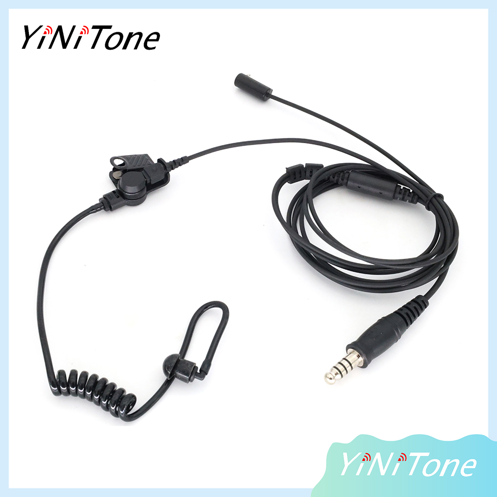 7.1mm NATO plug Acoustic Air Tube FBI Earphone Security Agent Headphone Microphone Earbud for Mini Walkie Talkie Radio