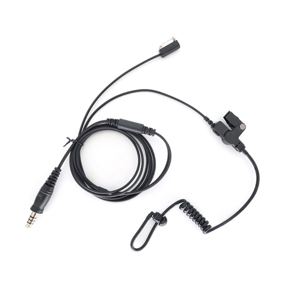 7.1mm NATO plug Acoustic Air Tube FBI Earphone Security Agent Headphone Microphone Earbud for Mini Walkie Talkie Radio