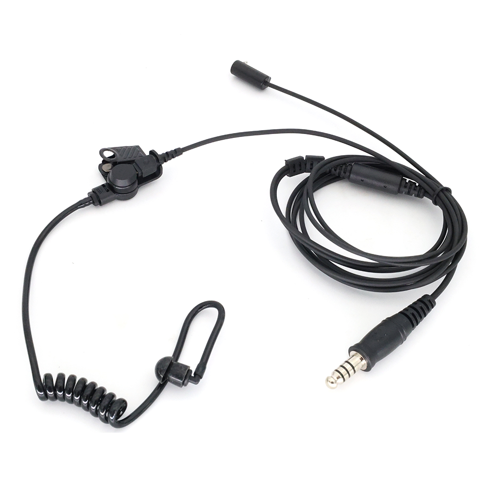 7.1mm NATO plug Acoustic Air Tube FBI Earphone Security Agent Headphone Microphone Earbud for Mini Walkie Talkie Radio