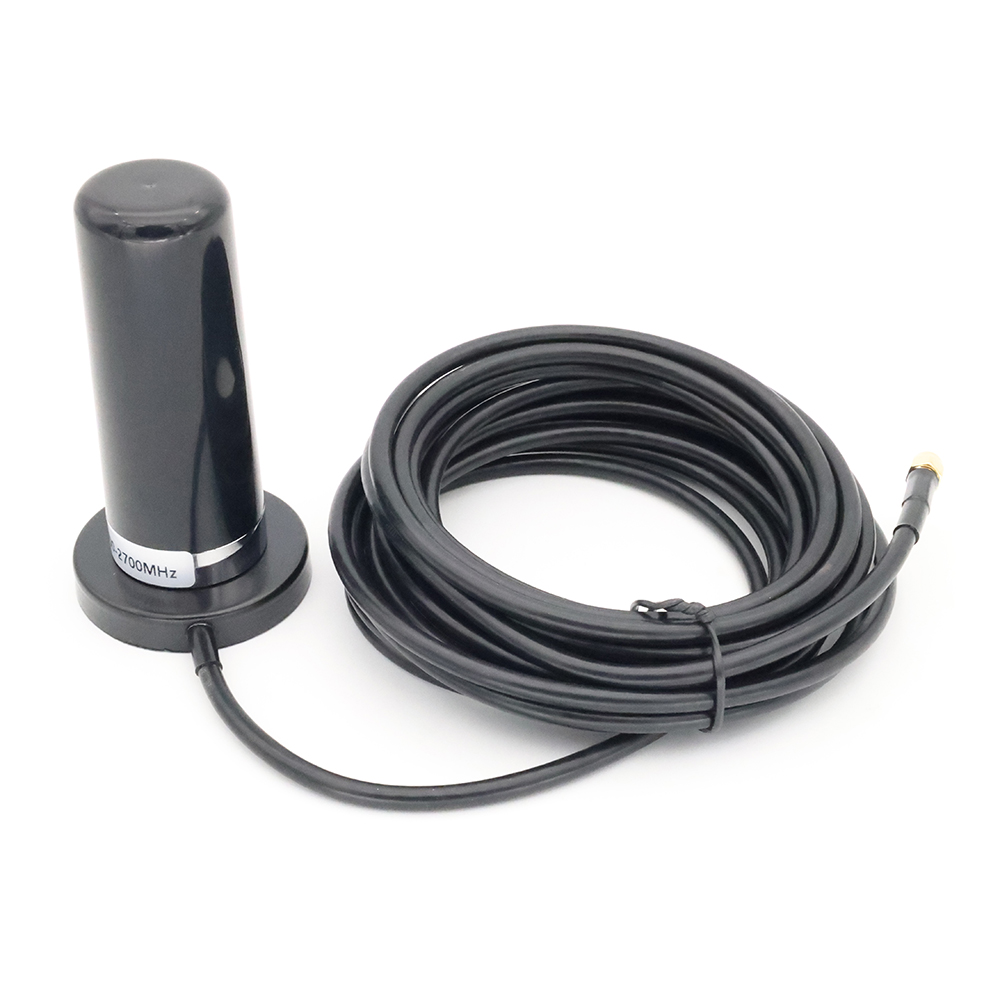 700-2700MHZ Small steel gun 4G LTE Outdoor Antenna 5.5CM Strong Magnetic Base Large Sucker with 5Meter SMA-Male Extension Cable