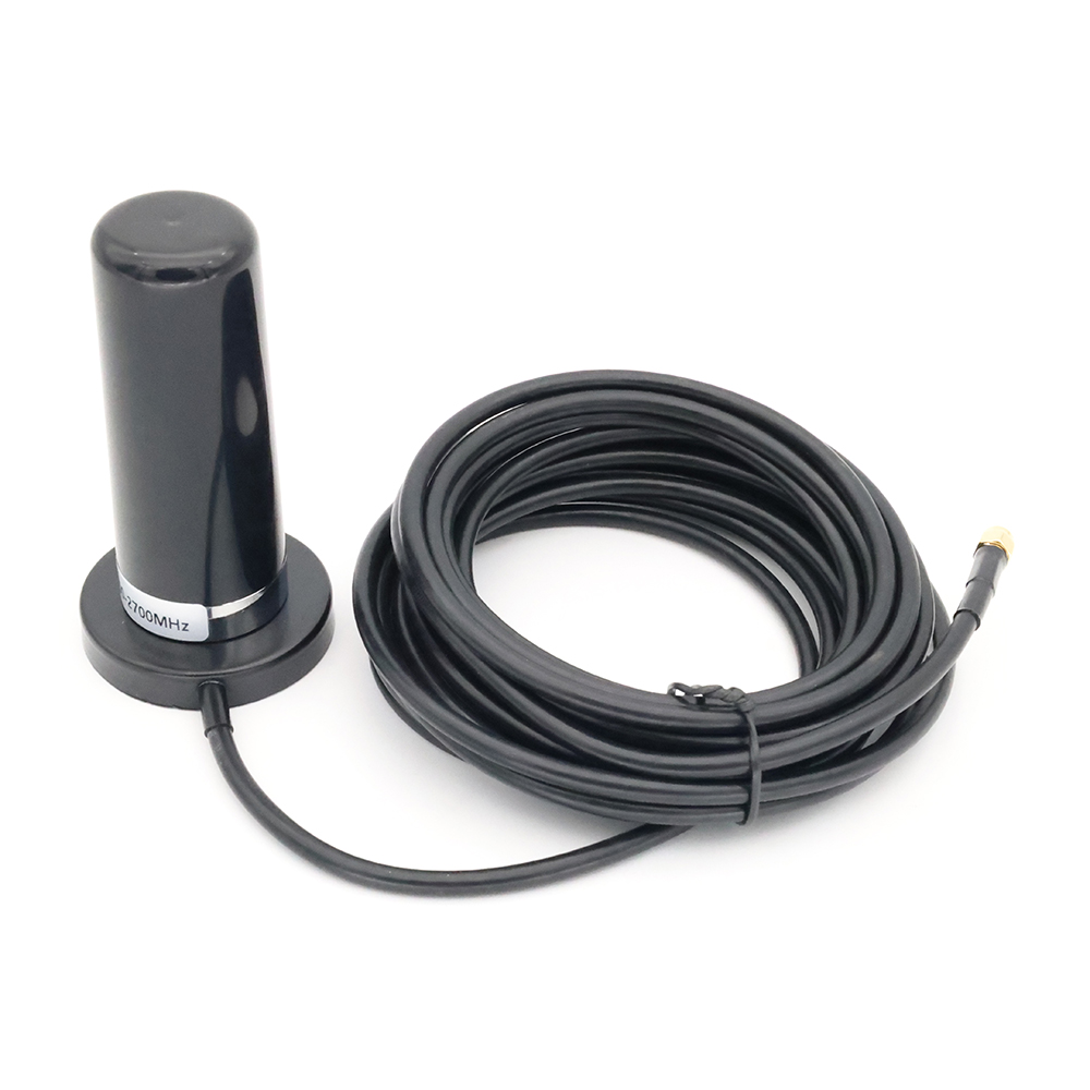 700-2700MHZ Small steel gun 4G LTE Outdoor Antenna 5.5CM Strong Magnetic Base Large Sucker with 5Meter SMA-Male Extension Cable