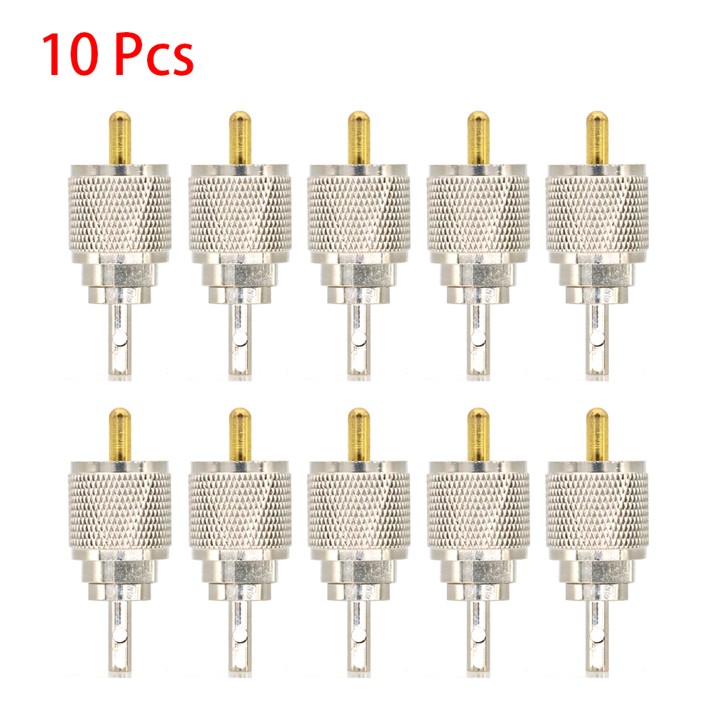 UHF Connector UHF Male plug Crimp For RG316 RG174 RG179 LMR100 Cable Brass Straight Coax RF Adapters