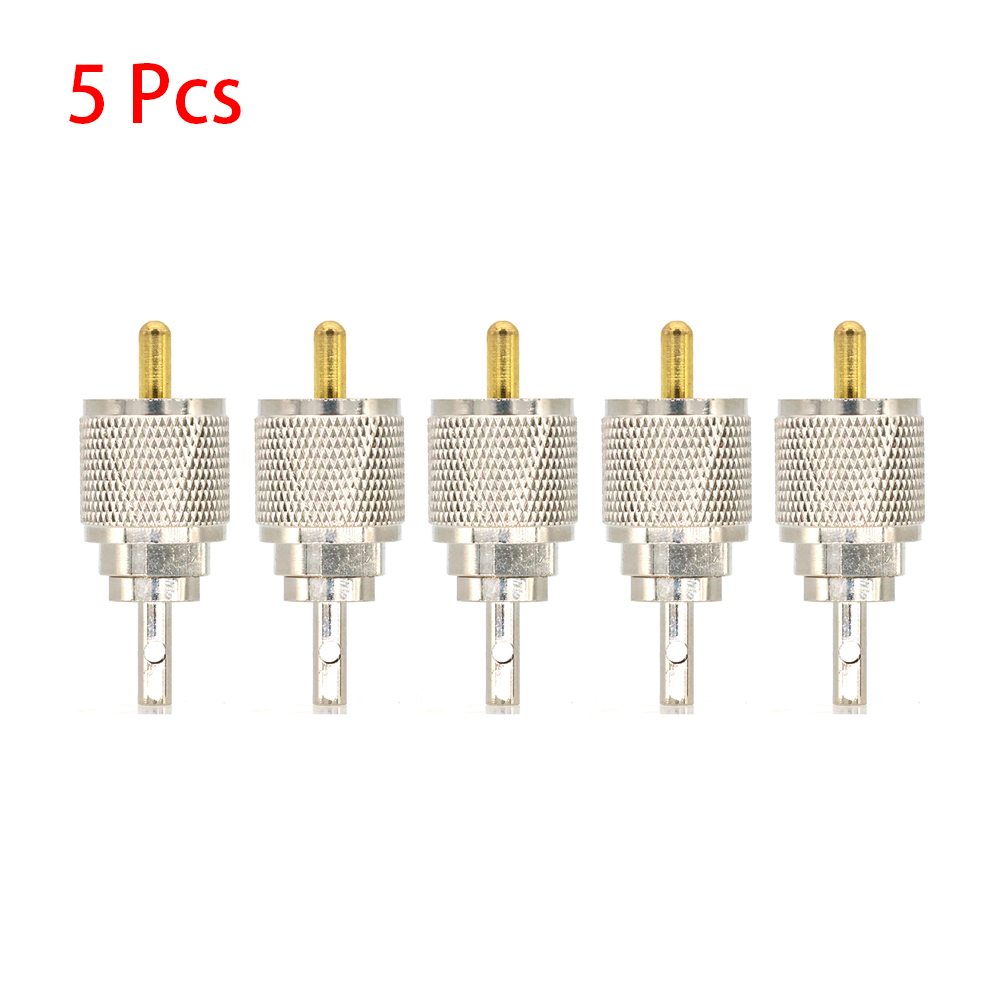 UHF Connector UHF Male plug Crimp For RG316 RG174 RG179 LMR100 Cable Brass Straight Coax RF Adapters