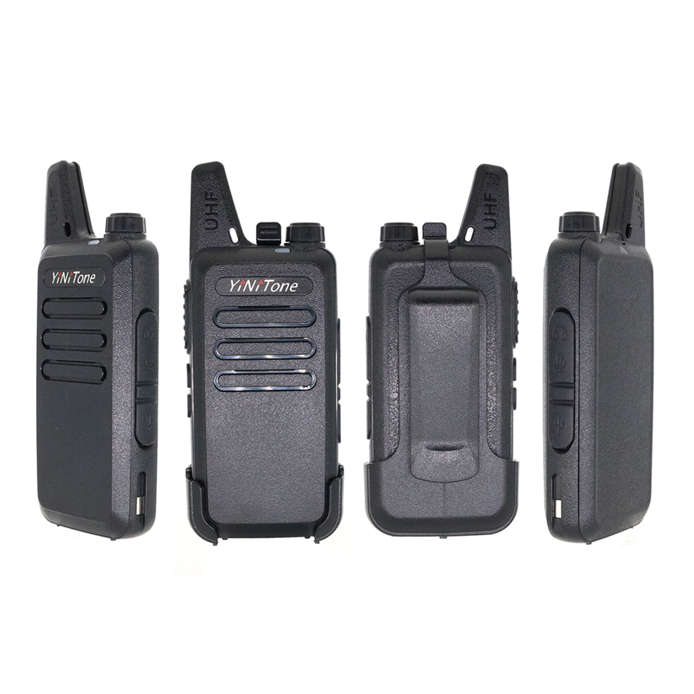 Yinitone MINI-02 Mini Walkie Talkie 5W UHF 400-470MHz 16 Channel USB Charger Two Way Radio Portable DMR Ham Radio RT22 FM Transceiver