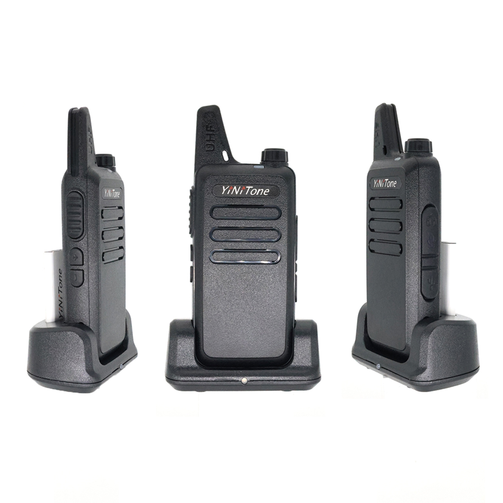 Yinitone MINI-02 Mini Walkie Talkie 5W UHF 400-470MHz 16 Channel USB Charger Two Way Radio Portable DMR Ham Radio RT22 FM Transceiver