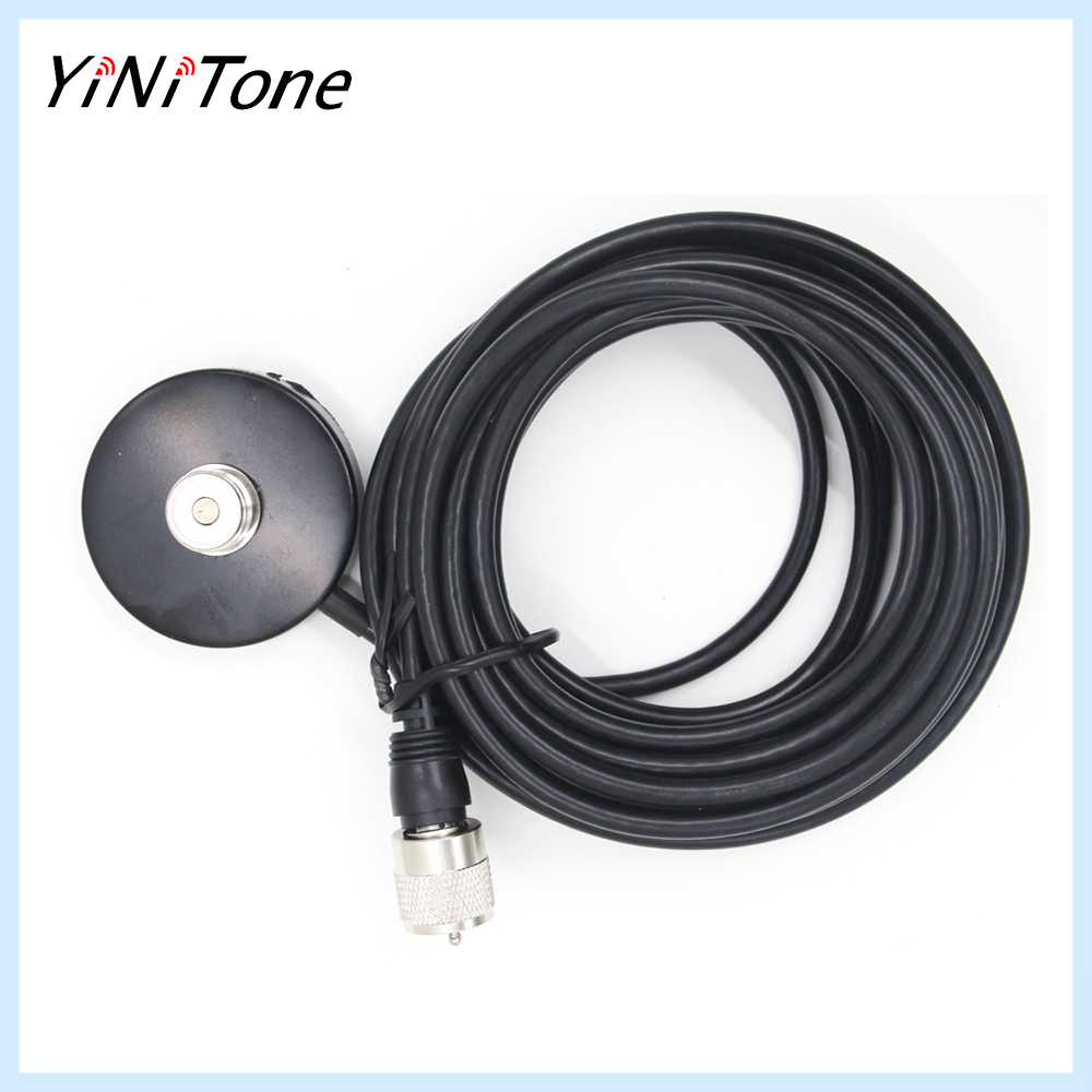 MB60 Mobile Car Radio PL259 Antenna 5M UHF Male Coax Cable MINI Magnetic Base For QYT KT-7900D BAOJIE BJ-218