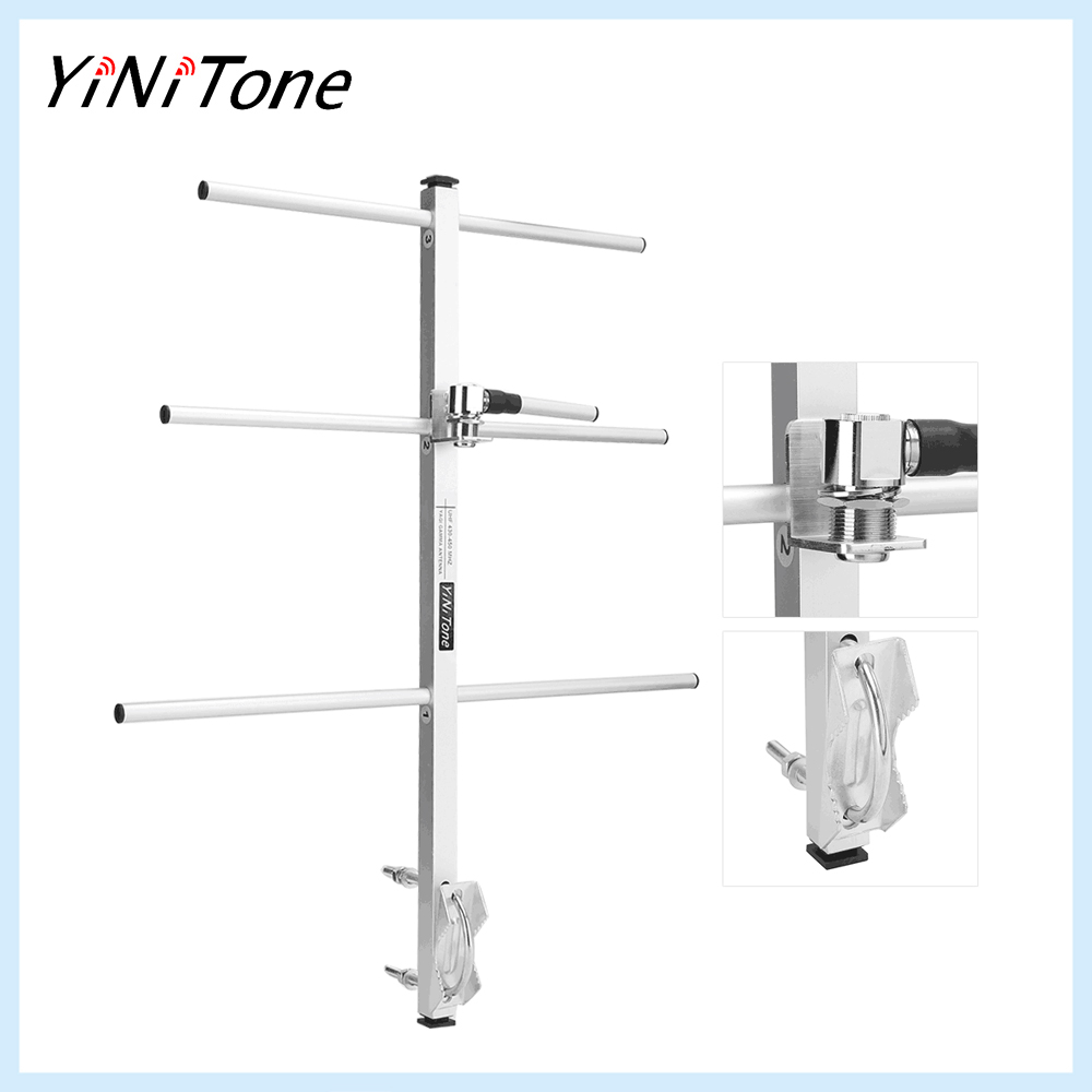 Yagi Antenna UHF430-450MHz High Gain 7DBd SO239 Connector Yagi Gamma Antenna fit for TYT MD398 Baofeng BF-888S UHF walkie talkie