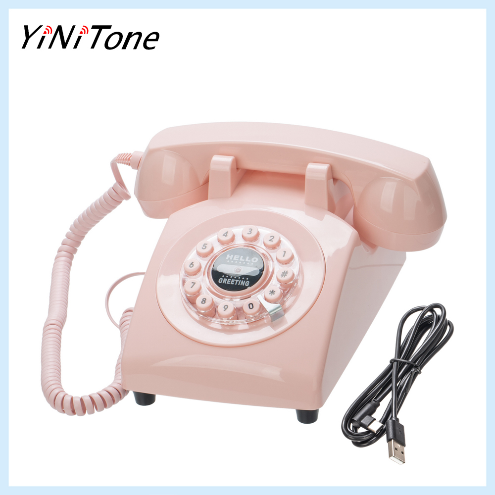 LY-1960G pink Retro Audio Guestbook Old Fashioned Design DIY Original Guestbook For Wedding Party Gathering